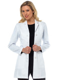 9652  TAILORED EMPIRE MID LENGTH LAB COAT